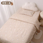 ensemble literie bébé drap plat couette oreiller motifs dessins animés couleur beige panda animaux