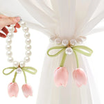 bracelet tulipe fleur ruban décoratif féminin blanc vert clair fleurs moderne
