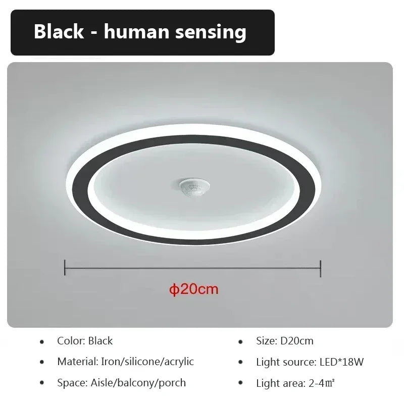 plafonnier led moderne blanc noir géométrique capteur mouvement 2000 82000 lumens