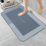 tapis bain absorbant antidérapant séchage rapide doux moderne gris plat