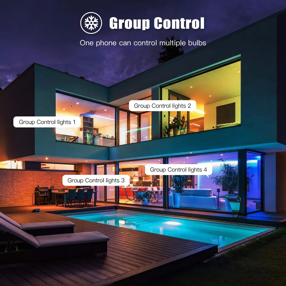 ampoule led intelligente 5w rgb wifi zigbee smart app control blanc moderne