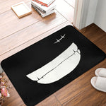 tapis sol antidérapant one piece zoro épées croisées moderne vert noir blanc
