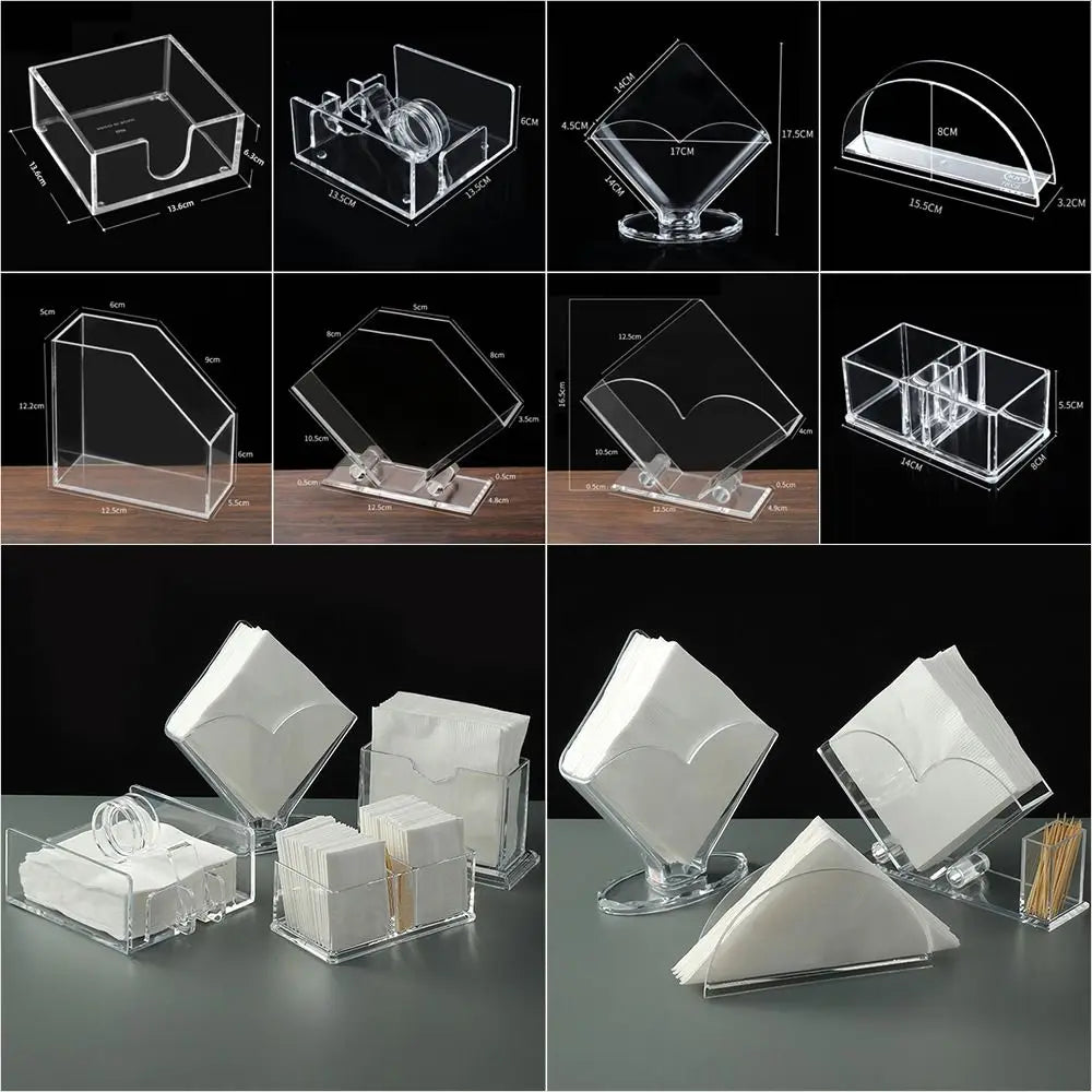 support serviettes transparent moderne boîte papier restaurant bureauôtel gobelet plastique