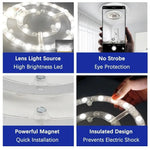 lampe led circulaire diodes adhésif moderne technologique blanc plafonnier facile chambre salon