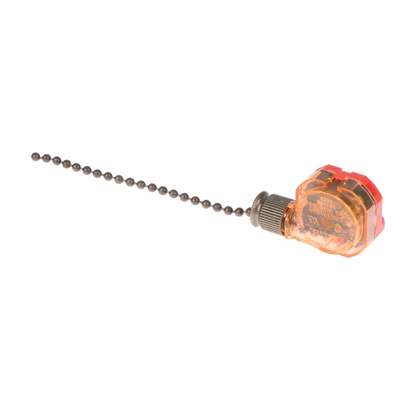 interrupteur chaîne ventilateur vitesses rouge argent doré plastique texturé industriel