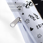 ensemble literie chatons noirs blanc noir poissons coeurs moderne pièces polyester machine