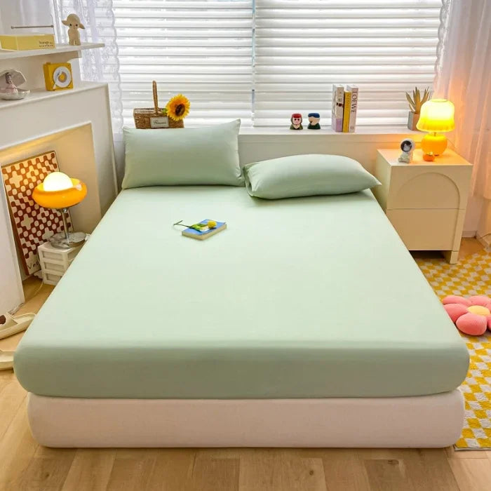 housse lit couleur unie rose clair gris bleu marine noir rose pâle moderne adhésive