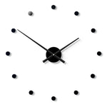 horloge murale moderne minimaliste quartz marron noir doré aiguille simple face unique