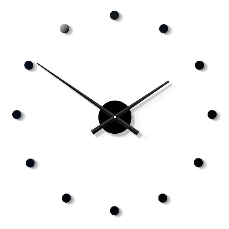 horloge murale moderne minimaliste quartz marron noir doré aiguille simple face unique