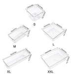organisateur boîtes rangement transparentes modernes accessoires cuisine produits beauté stylos crèmes pinceaux