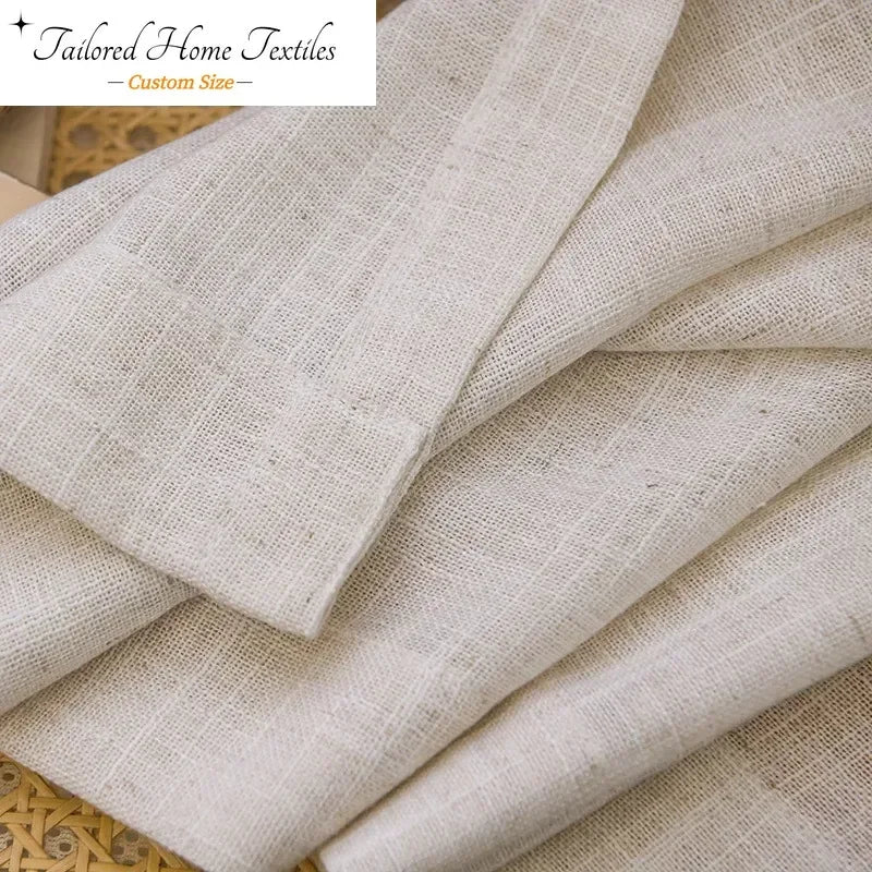 rideau moderne beige finement tissé opacité légère fenêtre française polyester grommet top adaptable