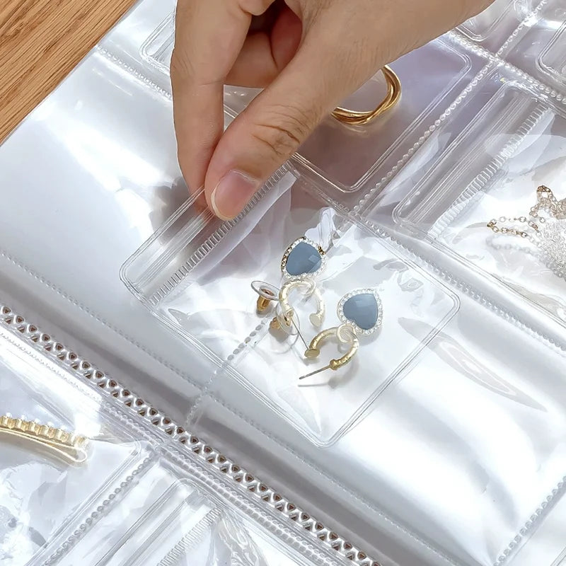 boîte rangement bijoux transparente moderne pratique zip boucles oreilles bracelets colliers accessoires