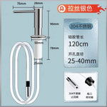 distributeur savon liquide argenté moderne tuyau flexible 120cm ouverture 25 40mm