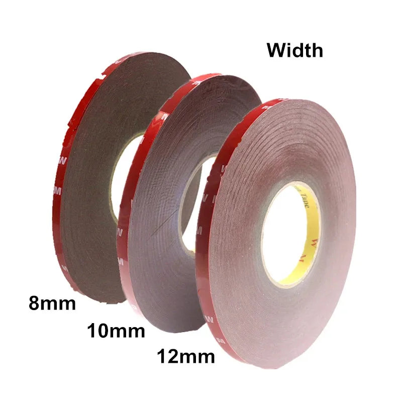 ruban adhésif double face 35m largeur 8mm 10mm 12mm rouge texture rugueuse pratique utilitaire