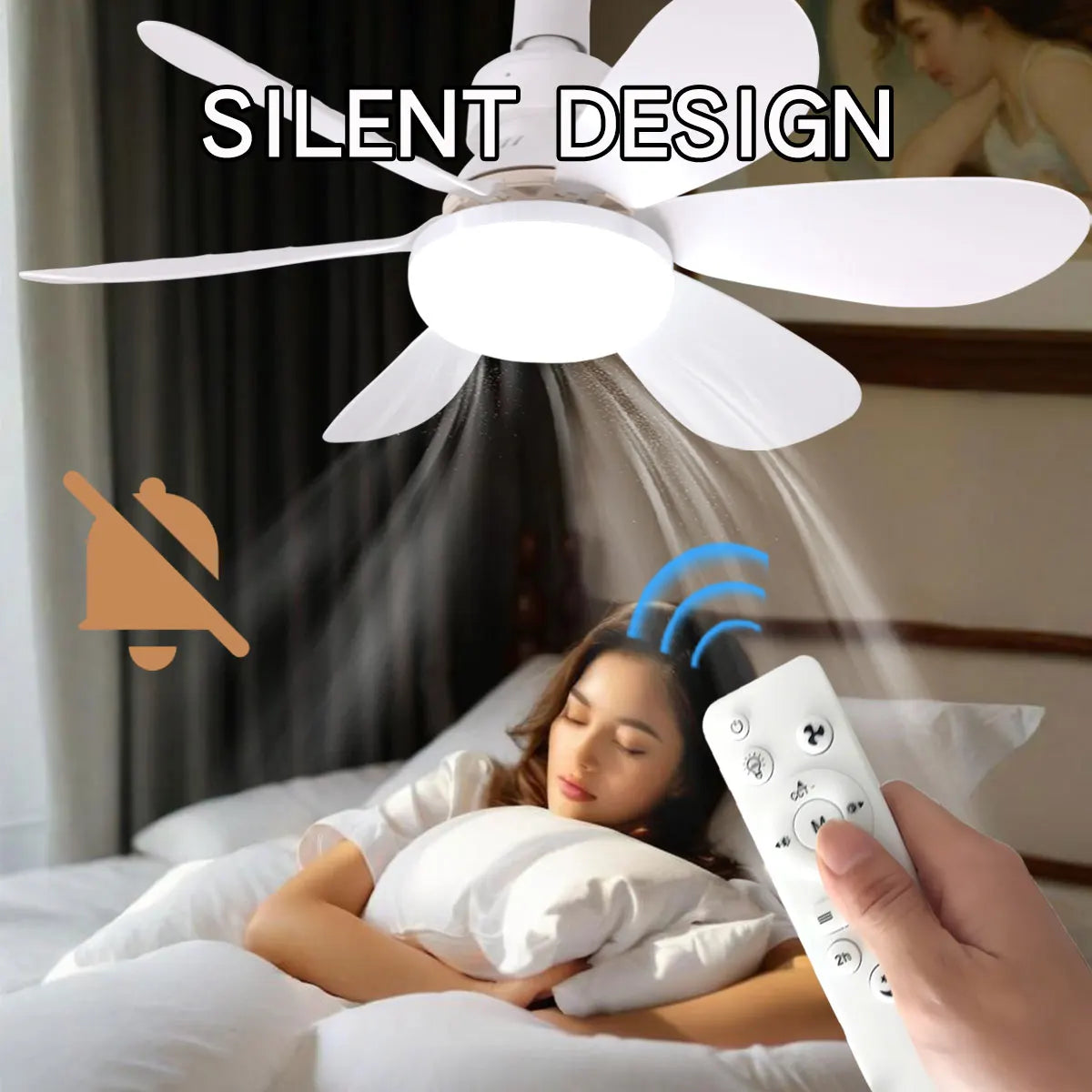 ventilateur moderne blanc lumières led télécommande flux lumineux élevé certification ul cem