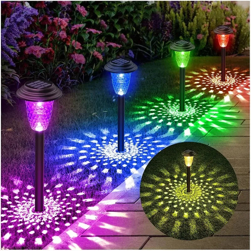 lampe solaire jardin led moderne acier poli ip65 verre texturé noir transparent alléeextérieur