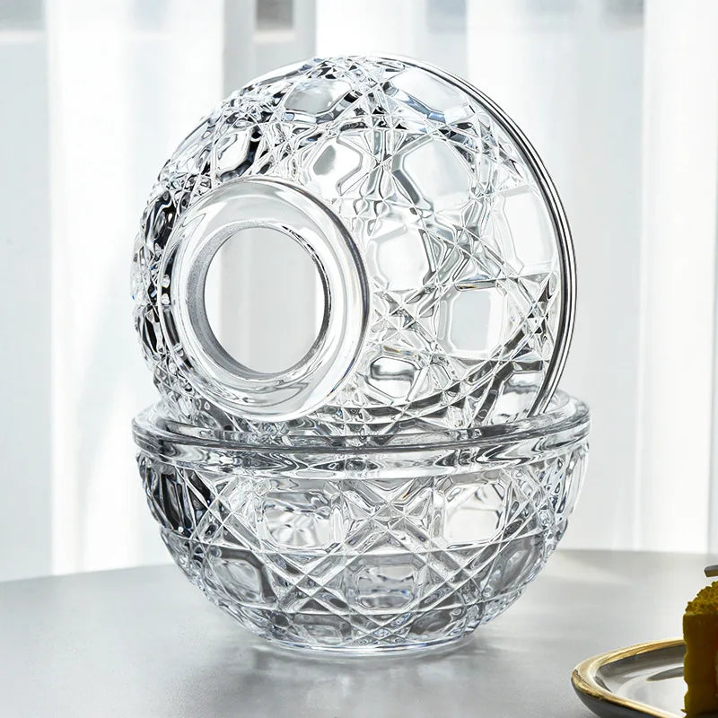 boîte mouchoirs transparente moderne décoration géométrique adhésive papier toilette verre élégante hauteur 140mm diamètre