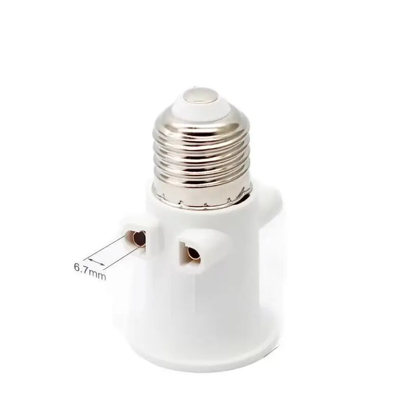 adaptateur ampoule led e27 blanc moderne base conversion lampe aluminium certifié