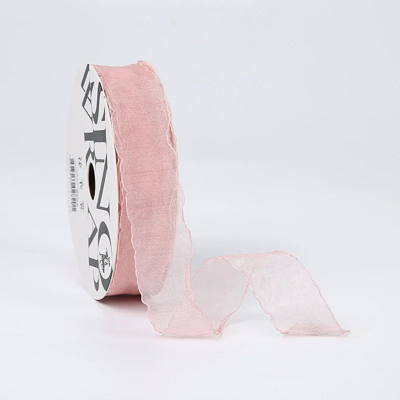ruban organza translucide moderne élégant couleur unie adhésif blanc rose violet rouge noir gris