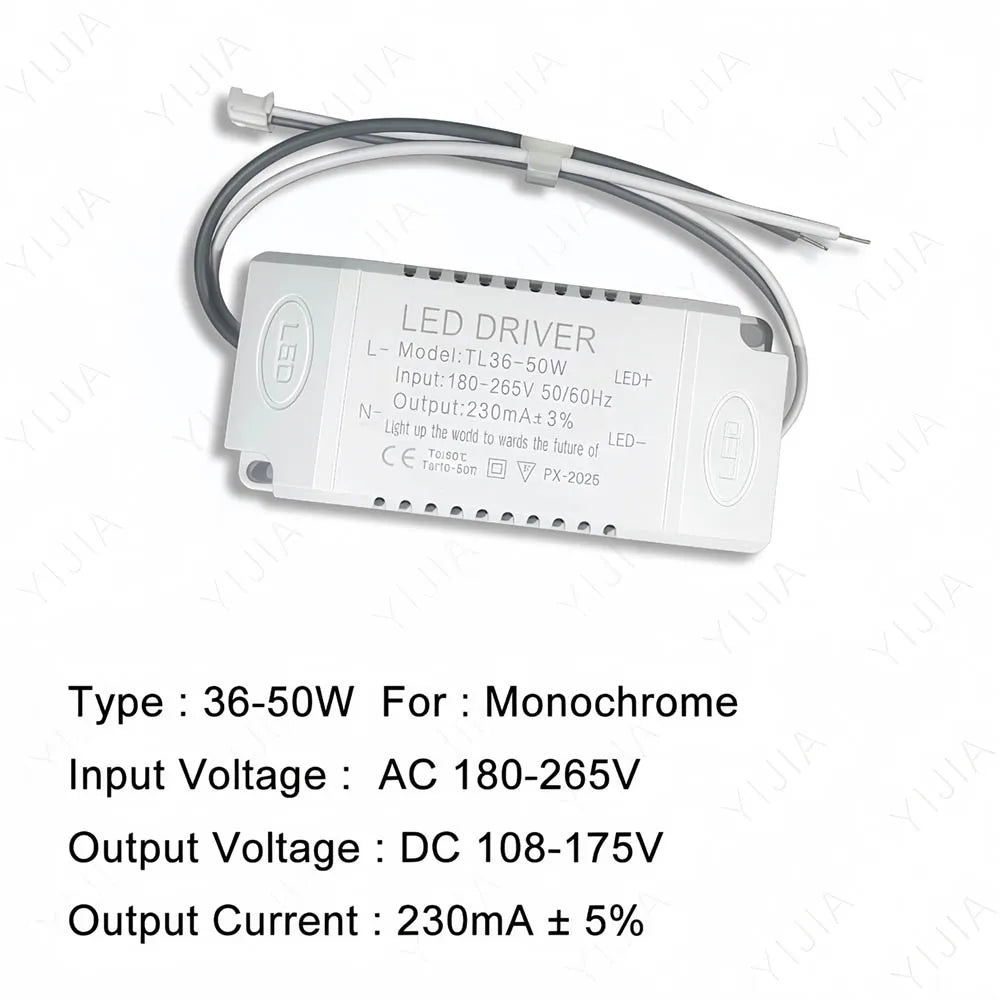 driver led blanc 24v 36v 60v 108v 280ma 300ma rond perforations moderne