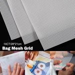 grille point croix blanc noir perforée 28x21cm broderie crochet artisanat