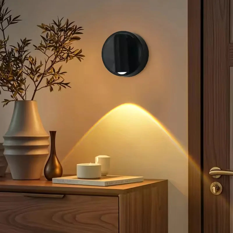 lampe murale led sans fil rechargeable usb base magnétique interrupteur tactile noir intensité variable