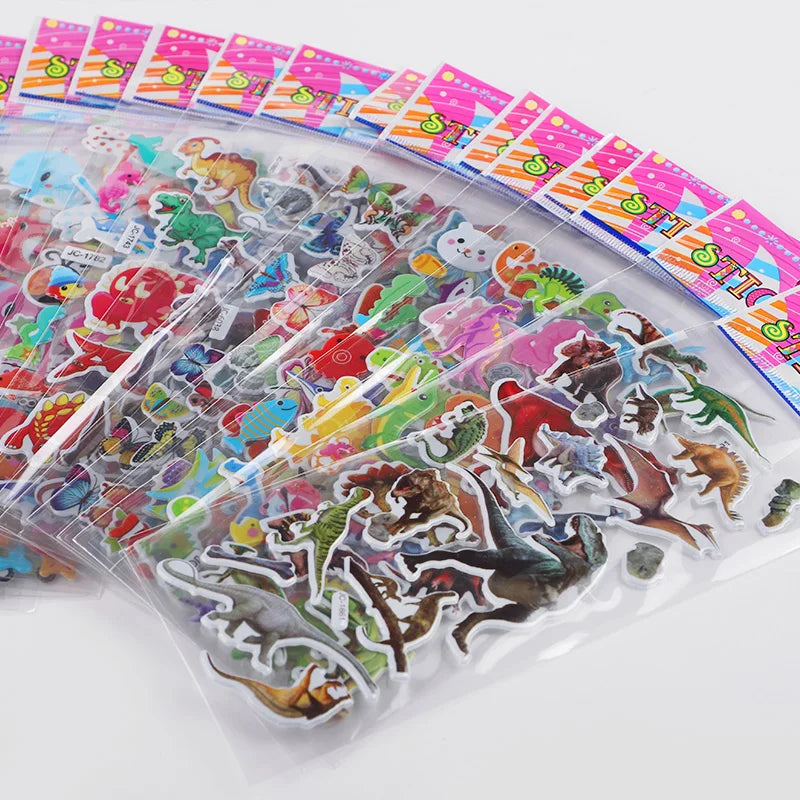sticker autocollant animal cartoon multicolore occasion fête anniversaire noël enfants adolescents