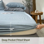 Drap-housse lin poches profondes 40 cm