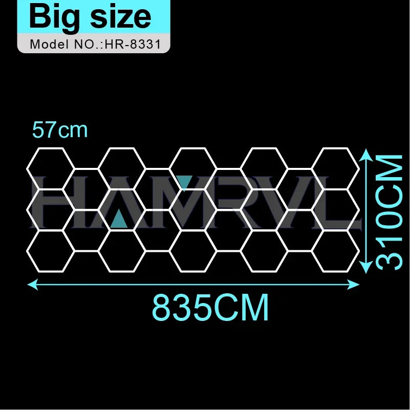 tube led blanc hexagonal moderne adhésif flux lumineux 2000 82000 121v 240v