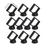 présentoir bijoux support carré plaque verre noir moderne bagues boucles doreilles