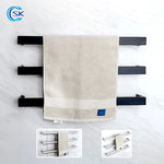 porte serviettes mural acier inoxydable poli moderne thermostatique cache câble noir argenté