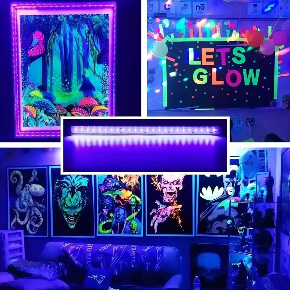 lampe uv led noire fluo détection fluorescence scène dj portable adaptateur usb