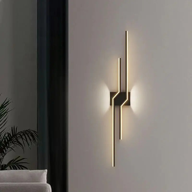lampe murale led moderne noire dorée blanche réglable intensité minimaliste