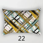 taie d'oreiller rectangulaire 30x50cm housse coussin décoration moderne motif abstrait coton polyester