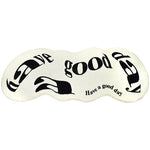 tapis polyester motif tasses have good day blanc noir moderne minimaliste