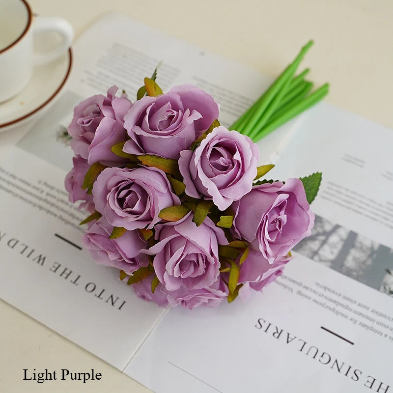 décoration intérieure bouquet roses artificielles mariage anniversaire baby shower minimaliste moderne