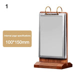 affiche flip display board bois naturel marron clips métalliques transparent moderne minimaliste a4 a5