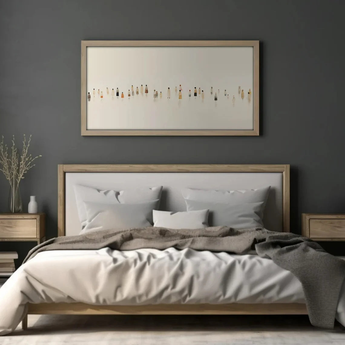 tableau abstrait toile sans cadre deco moderne impression huile effet peinture intérieur vertical grandes