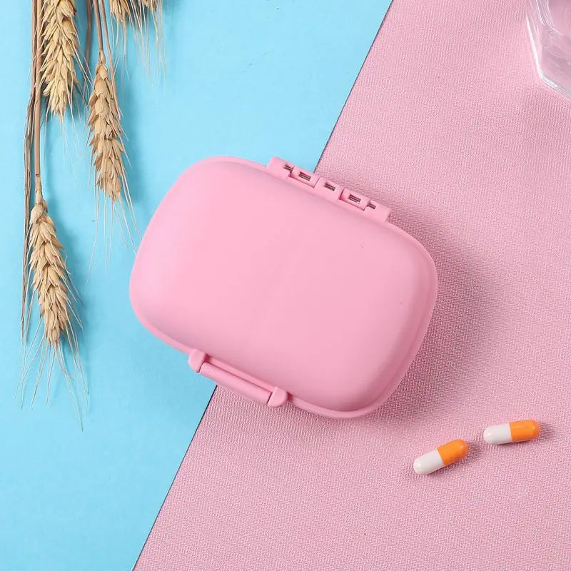boîte pilules moderne portable compartiments repas jour rangement tablettes plastique mat vert rose bleu