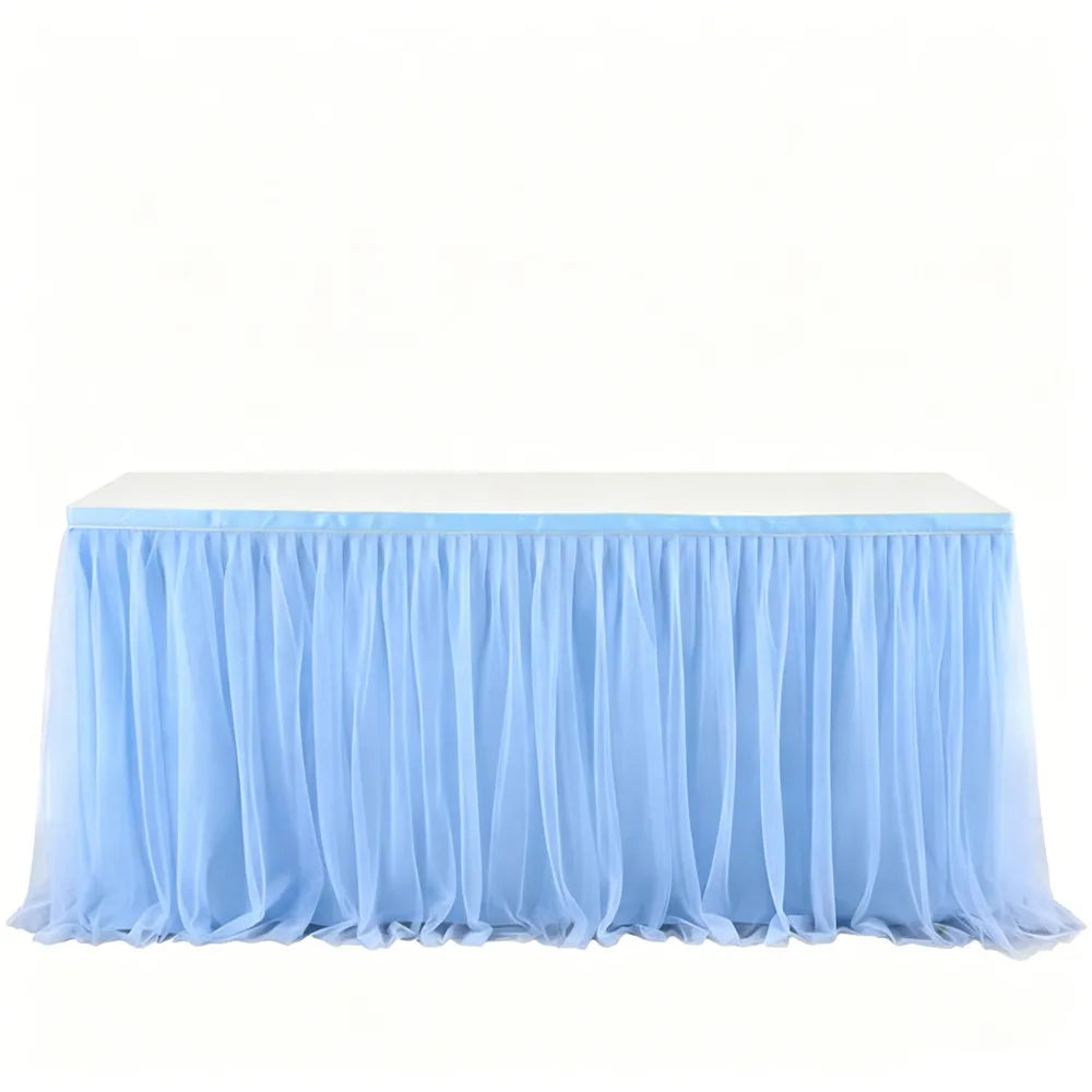 jupe table rose vert pastel bleu pastel rayures horizontales velcro festive