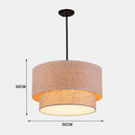 suspension lumineuse deux abat jour textile lin couleur beige noir blanc moderne minimaliste