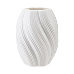vase moderne plastique blanc rayures ondulées décoration intérieur salon mariage pièce