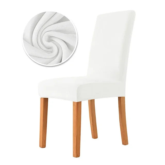 housse chaise velours élastique moderne beige clair protection mariage salle manger plage fauteuil