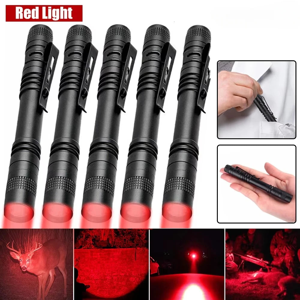 lampe torchon uv rouge inspection camping résistance choc auto défense led noire pince moderne