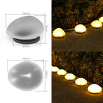 lampe solaire moderne adhésive semi transparente blanc beige lumière décorative extérieure économique