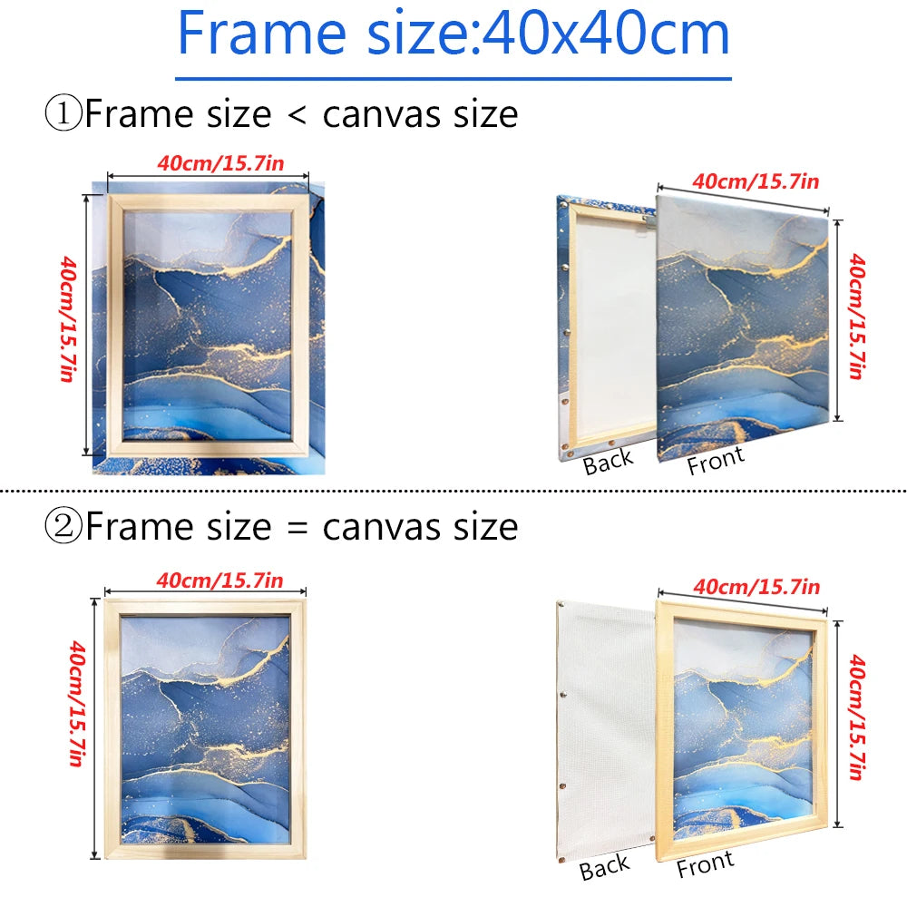 Cadre toile bois naturel classique plusieurs tailles facile
