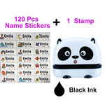 timbres personnalisables dessins animés animaux bleu noir rose blanc jaune gris daisyscrição