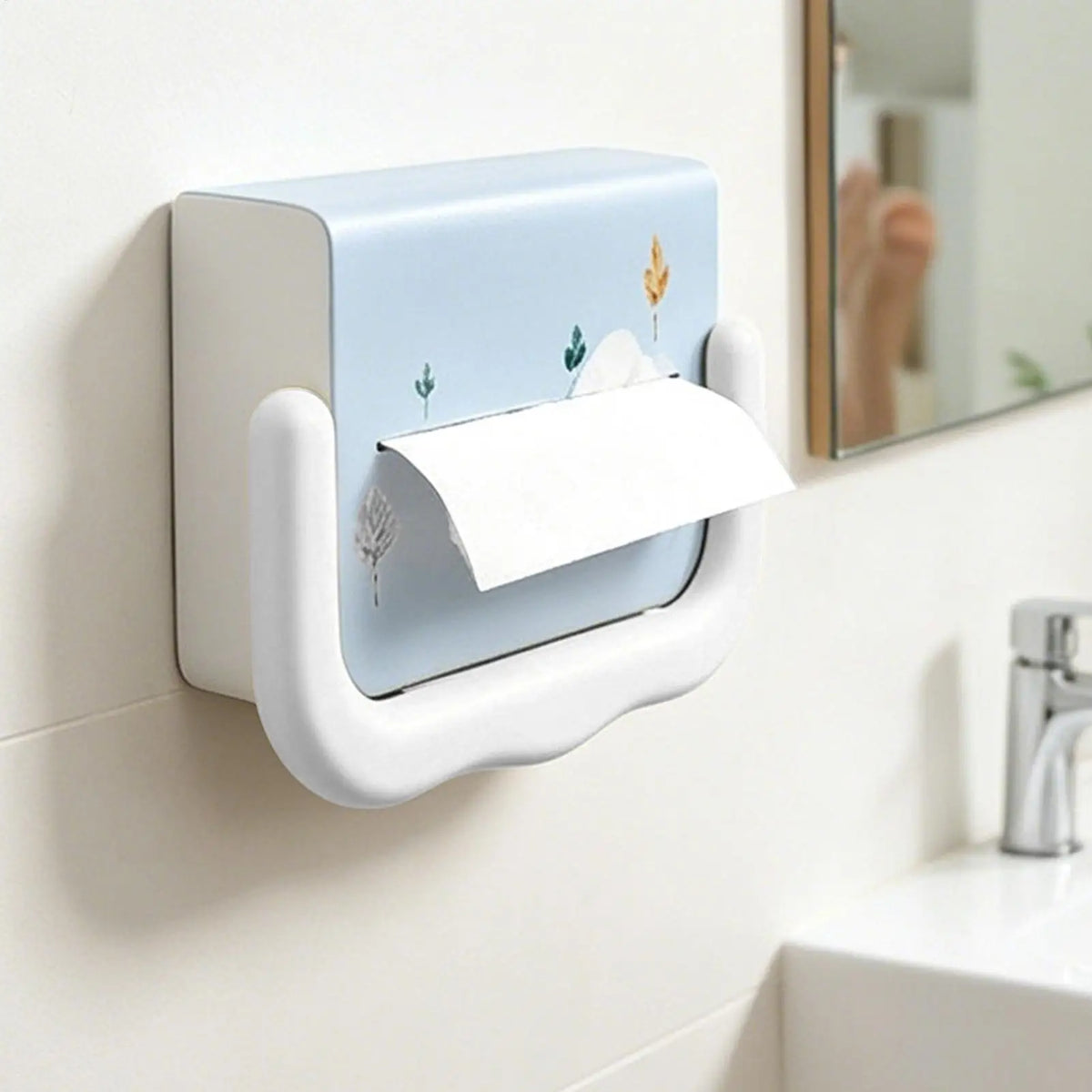 porte rouleau papier toilette support mural blanc beige moderne épuré classique tissu amovible adaptable