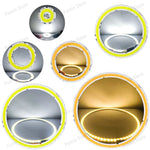 plaque led circulaire concentrique 2w 4w 6w 8w 10w 12w blanc jaune gris moderne