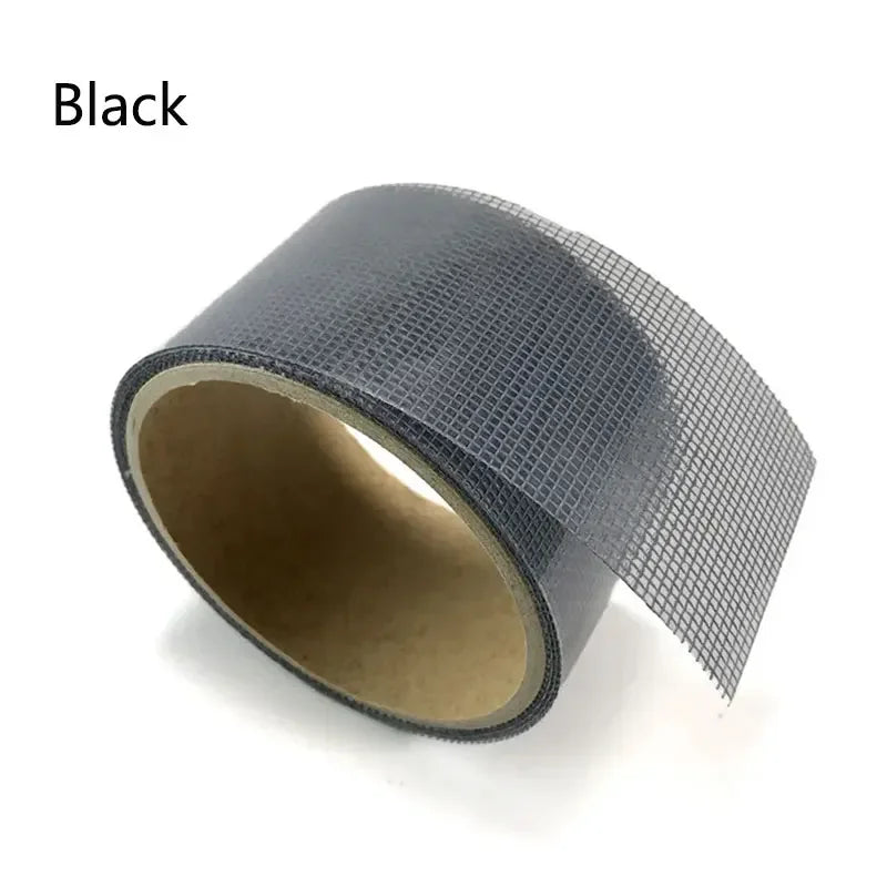 ruban adhésif moustiquaire anti moustiques maille fine polyester pratique réparation fenêtre porte auto agrippante